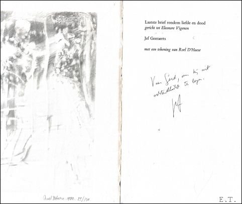 Laatste brief rondom liefde en dood gericht tot Eleonore Vigenon, …