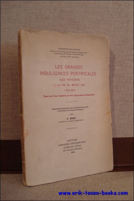 LES GRANDES INDULGENCES PONTIFICALES AUX PAYS-BAS A LA FIN DU …