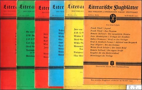 Literarische Flugblatter. Volumes 8,14,15,16,17,35 | Immagine principale