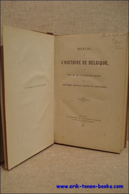 Manuel de l'histoire de Belgique.