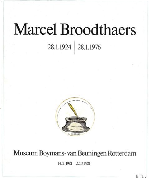 Marcel Broodthaers 28.1.1924 - 28.1.1976 | Immagine principale
