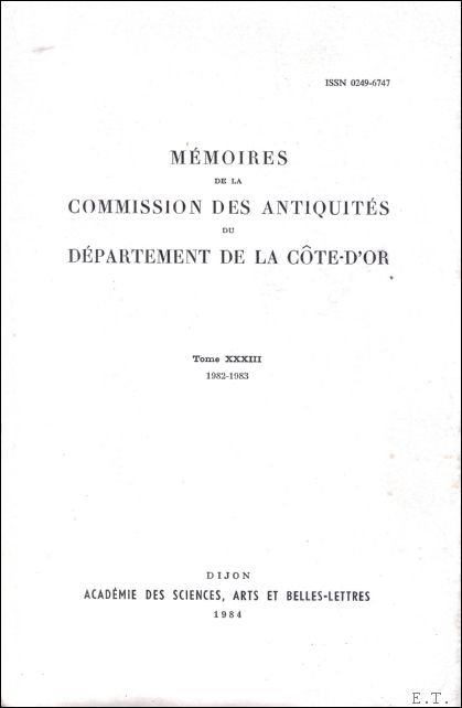 MEMOIRES DE LA COMMISSION DES ANTIQUITES DU DEPARTEMENT DE LA …