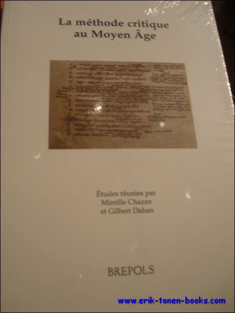 methode critique au Moyen Age. Etudes reunies,