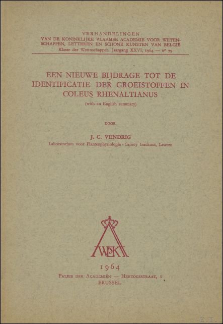 nieuwe bijdrage tot de identificatie der groeistoffen in Coleus rhenaltianus. | Immagine Gallery 2
