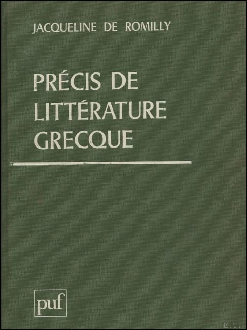 PRECIS DE LITTERATURE GRECQUE.