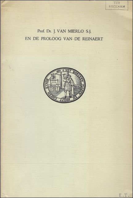 PROF. DR. J. VAN MIERLO S.J. EN DE PROLOOG VAN …