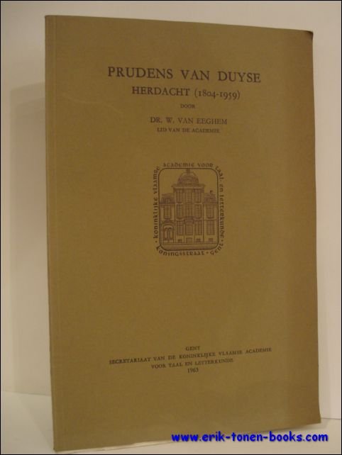 PRUDENS VAN DUYSE HERDACHT ( 1804 - 1959 )
