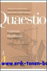 QUAESTIO 4 (2004) L?esperienza / L'experience/ Die Erfahrung / Experience,