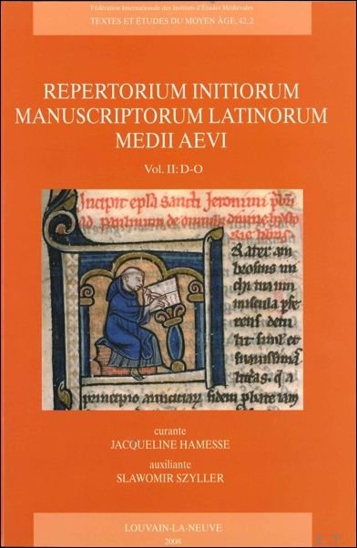 Repertorium initiorum manuscriptorum latinorum medii aevi, Vol. II: D-O