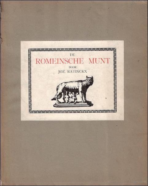 Romeinsche munt, beschouwd als kunstvoortbrengsel van af haar ontstaan tot … | Immagine principale