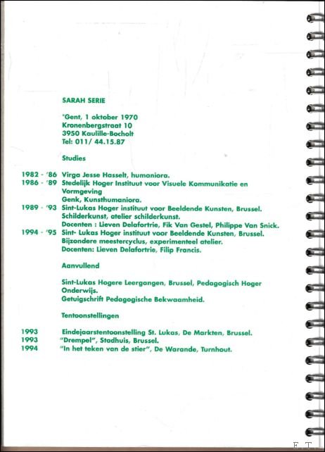 Sarah Elie serie , Annelies Vos