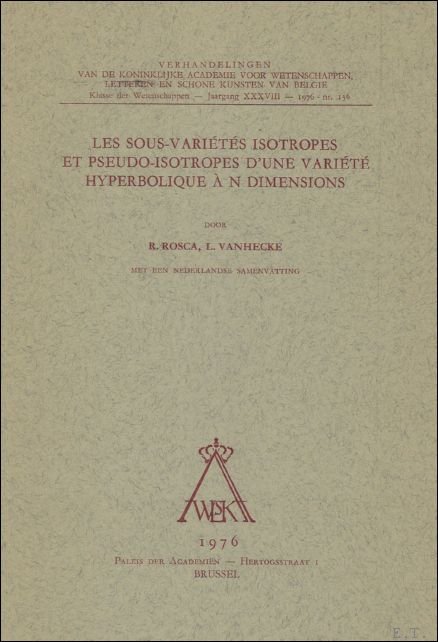 sous-varietes isotropes et pseudo-isotropes d? une variete hyperbolique a n …