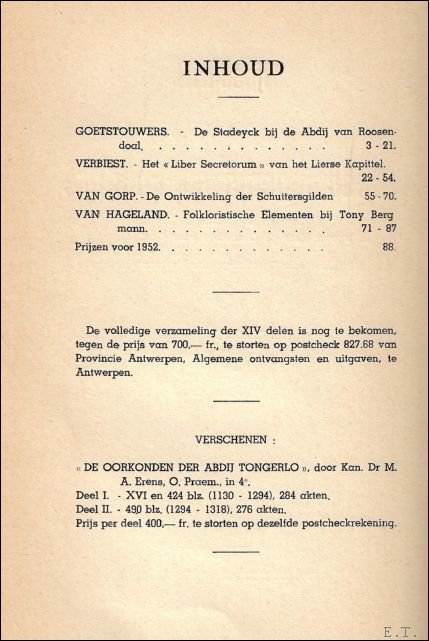 TIJDSCHRIFT VOOR GESCHIEDENIS EN FOLKLORE. 15e jaargang - 88 blz | Immagine Gallery 2