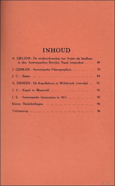 TIJDSCHRIFT VOOR GESCHIEDENIS EN FOLKLORE. 1e jaargang - 2e afl … | Immagine Gallery 2