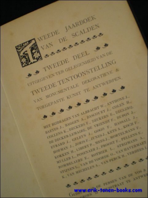 DE SCALDEN. TWEEDE TENTOONSTELLING VAN MONUMENTALE DECORATIEVE & TOEGEPASTE KUNST …