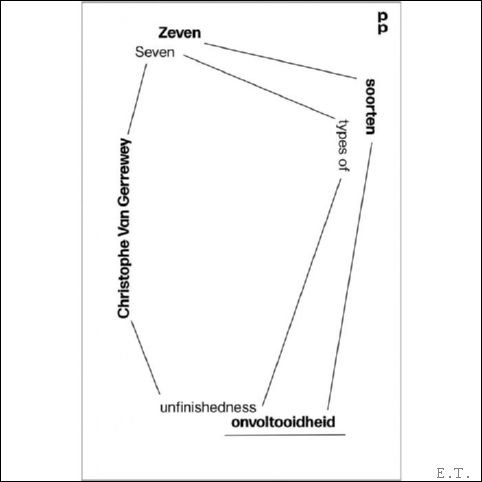 Zeven soorten onvoltooidheid - Seven types of unfinishedness.