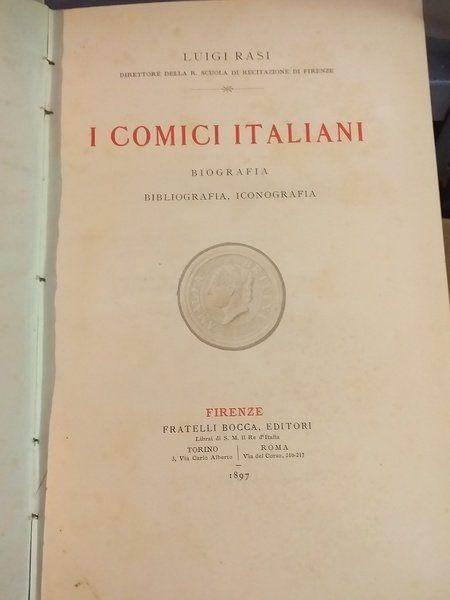 I COMICI ITALIANI - BIOGRAFIA, BIBLIOGRAFIA, ICONOGRAFIA - 3 VOLUMI