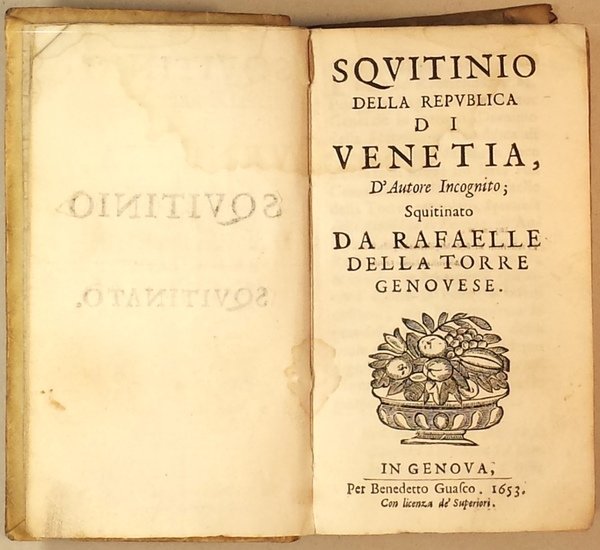 Squitinio della Republica di Venetia, D'Autore Incognito; Squitinato da Raffaelle …