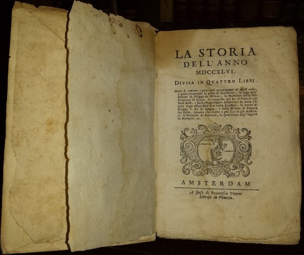 La storia dell'anno 1746 divisa in quattro libri. Dove si …