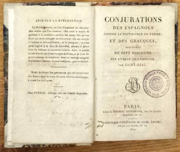 Conjurations des espagnols contre la republique de Venise; et des …