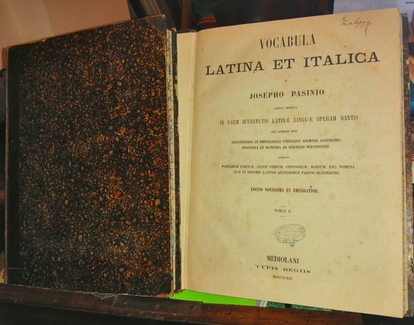 Vocabolario italiano-latino compilato dall'abate Giuseppe Pasini ad uso della gioventu …