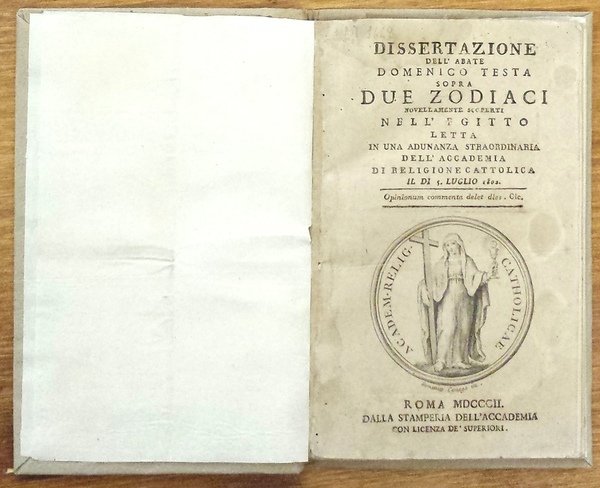 Dissertazione dell'abate Domenico Testa sopra due zodiaci novellamente scoperti nell'Egitto: …