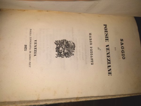 Saggio di poesie veneziane di Marco Pescante