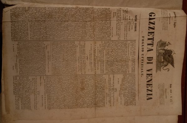 Gazzetta di Venezia: foglio uffiziale della Repubblica Veneta. 1849 N …