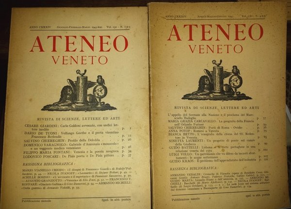 Ateneo Veneto. Rivista di Scienze lettere ed arti
