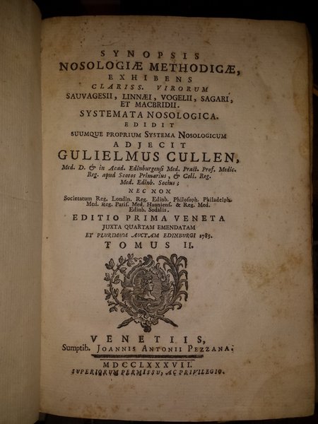 Synopsis nosologiae methodicae, exhibens clariss. virorum Sauvagesii, Linnaei, Vogelii, Sagari, …