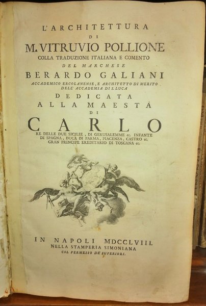 L'Architettura di M. Vitruvio Pollione colla traduzione italiana e comento …