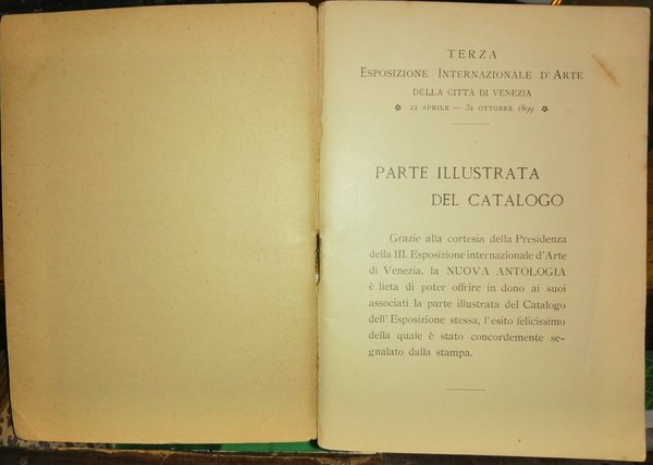 Parte illustrata della Terza Esposizione d'Arte della Città di Venezia.