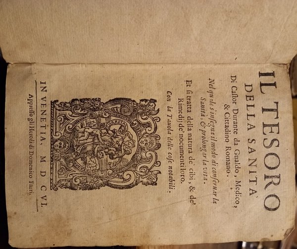 Il tesoro della sanità di Castor Durante da Gualdo, medico, …