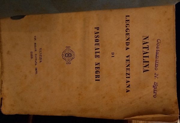 Natalina, leggenda veneziana di Pasquale Negri