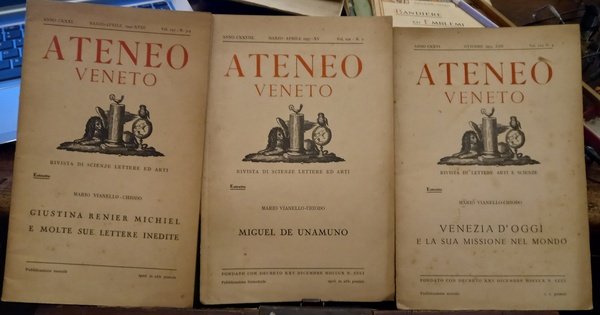 Venezia d'oggi e la sua missione nel mondo.Miguel De Unamubo; …