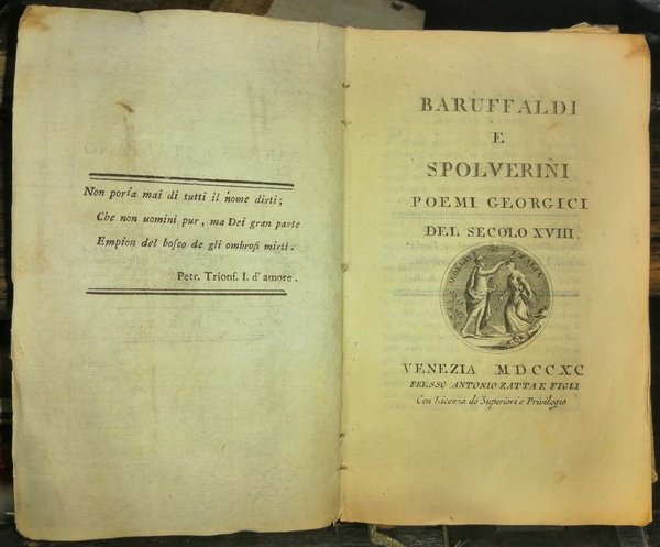 Baruffaldi e Spolverini. Poemi georgici del secolo XVIII