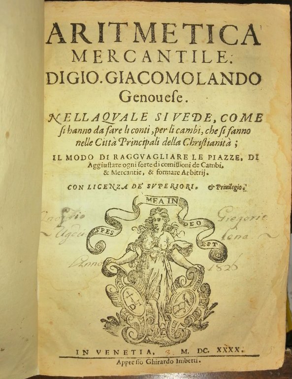 Artimetica mercantile di Gio. Giacomo Lando genovese. Nella quale si …