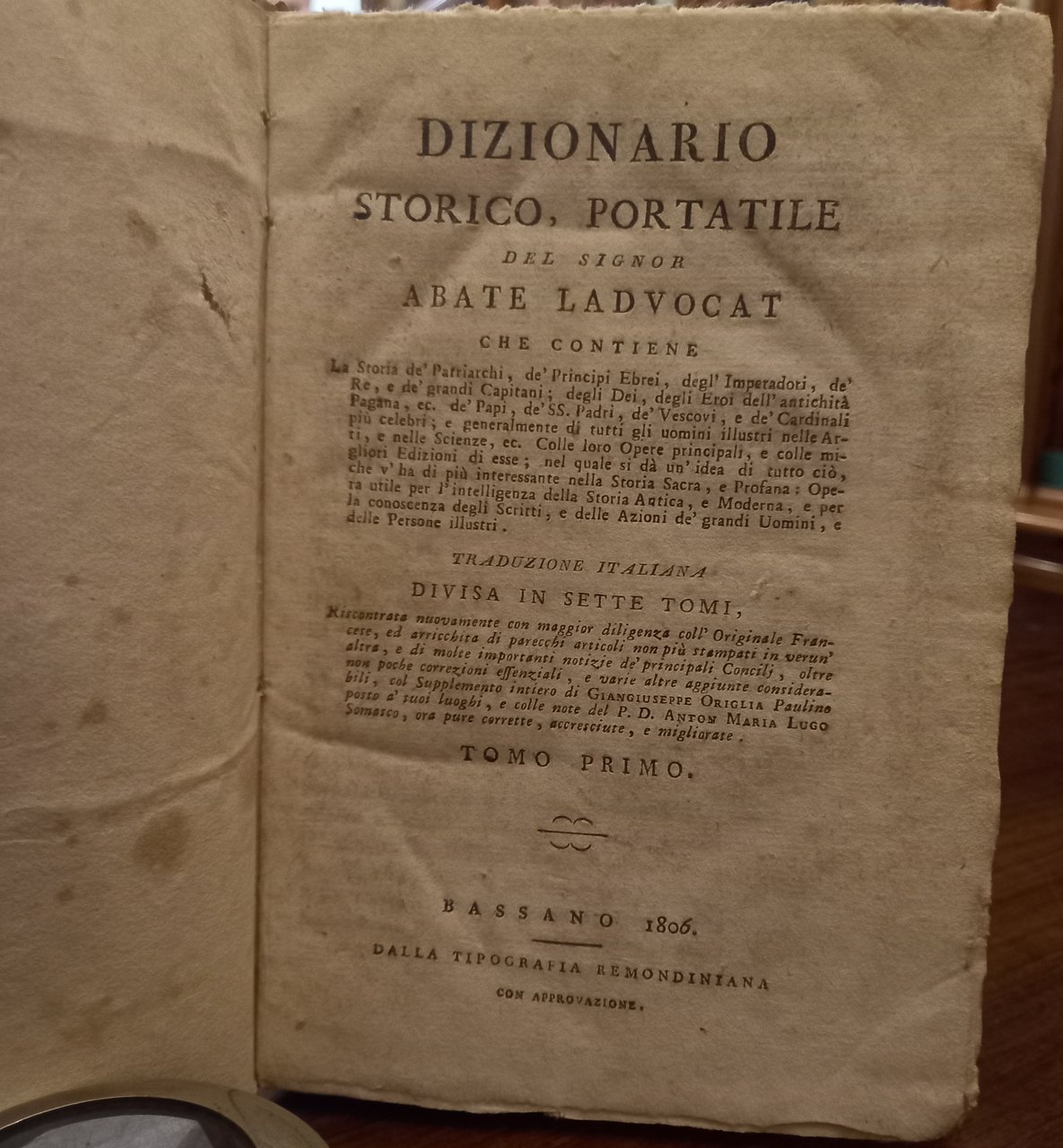 Dizionario storico, portatile del signor abate Ladvocat, che contiene la …