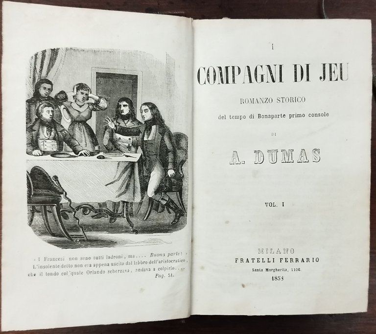 I Compagni di Jeu. Romanzo storico del tempo di Bonaparte …