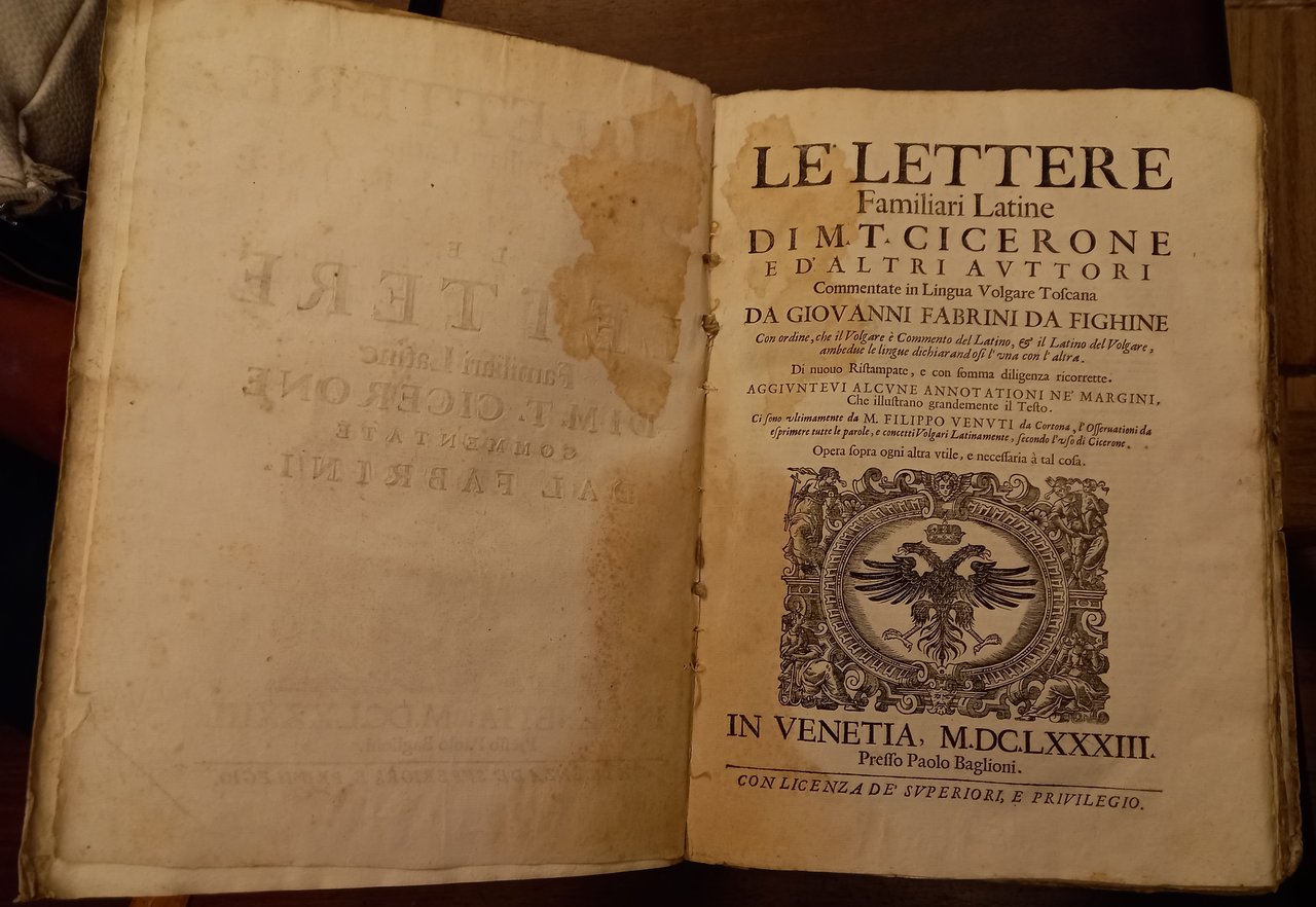 Le lettere familiari latine di M. T. Cicerone e d'altri …