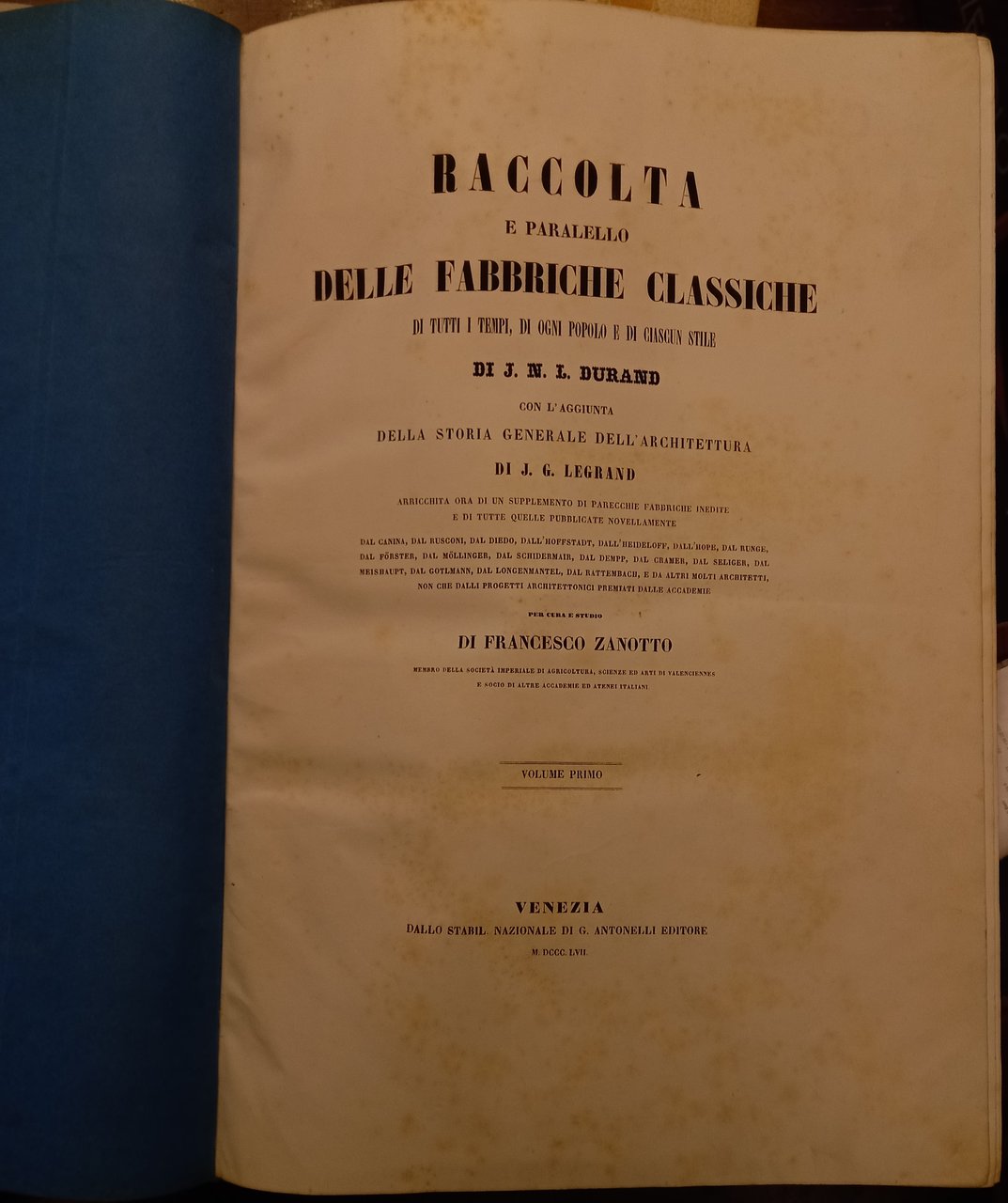 Raccolta e parallelo delle fabbriche classiche di tutti i tempi …