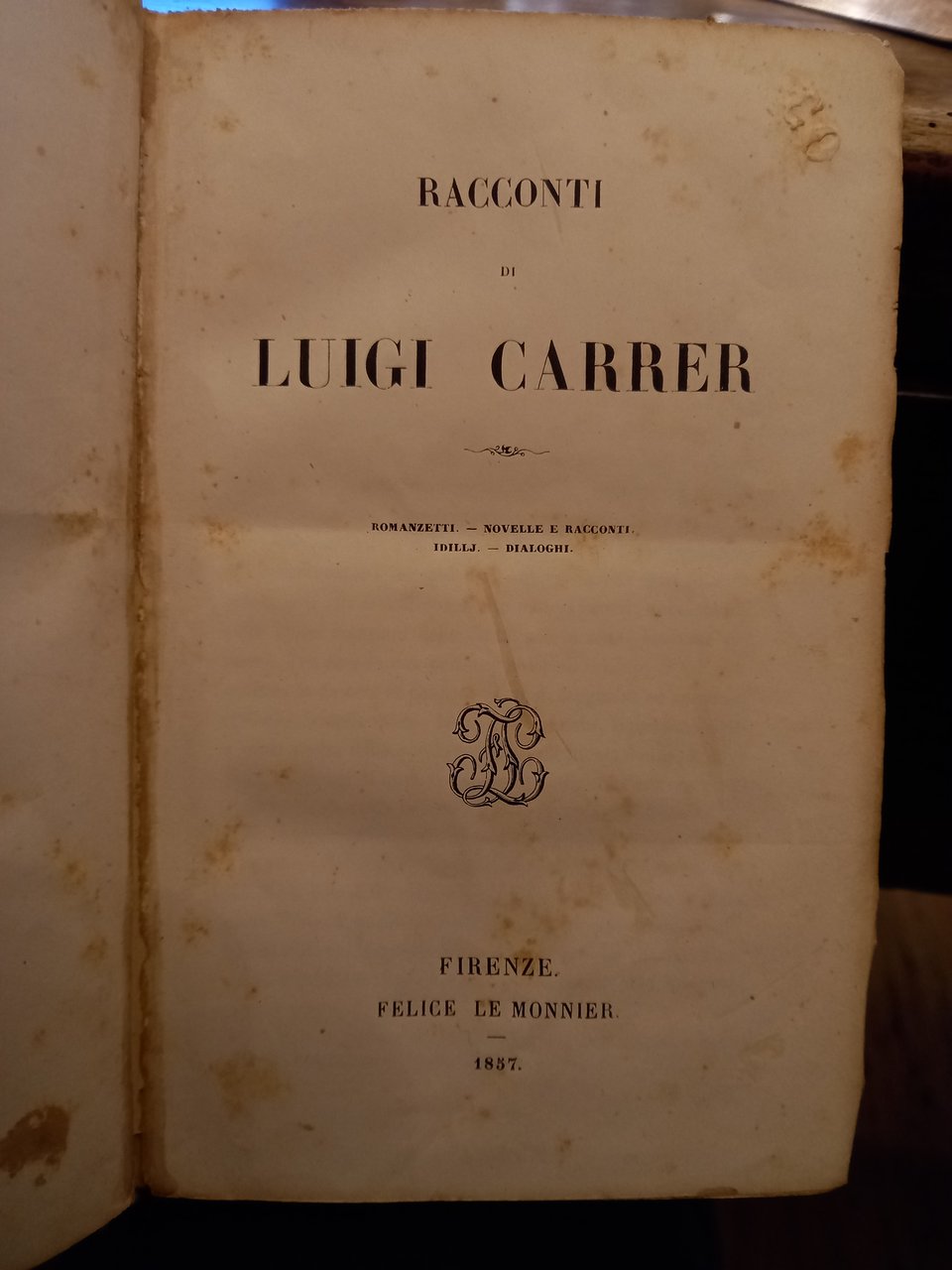 Racconti di Luigi Carrer