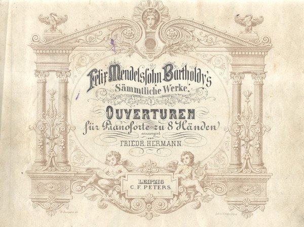 OUVERTUREN. Für Pianoforte zu 8 Händen., arrangirt von Friedrich Hermann …