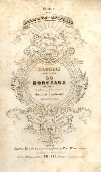 ESQUISSES MUSICALES. 60 Morceaux originaux de differens caracteres, sans paroles, …