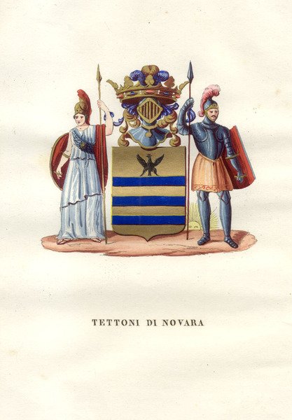 TETTONI DI NOVARA. Fascicolo genealogico tratto da "Teatro araldico, ovvero …