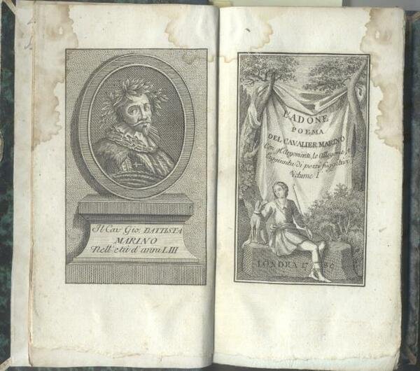 L'ADONE. Poema del Cavalier Marino con gl'Argomenti, le Allegorie, e …