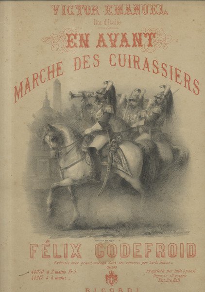 EN AVANT. Marche des Cuirassiers. Riduzione per Pianoforte. Op.183. timbro …