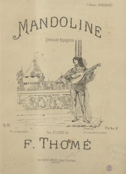 MANDOLINE. Sérénade Espagnole pour Mandoiline et Piano (Op.65) (Pl.n°8750).