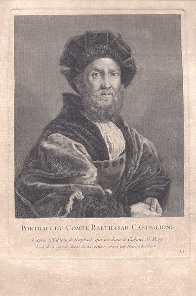 PORTRAIT DU COMTE BALTHASAR CASTIGLIONE. D'apres le Tableau de Raphaël, …