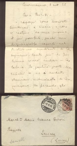 Lettera autografa firmata del geografo Giotto Dainelli (Firenze, 1878-1968) inviata …